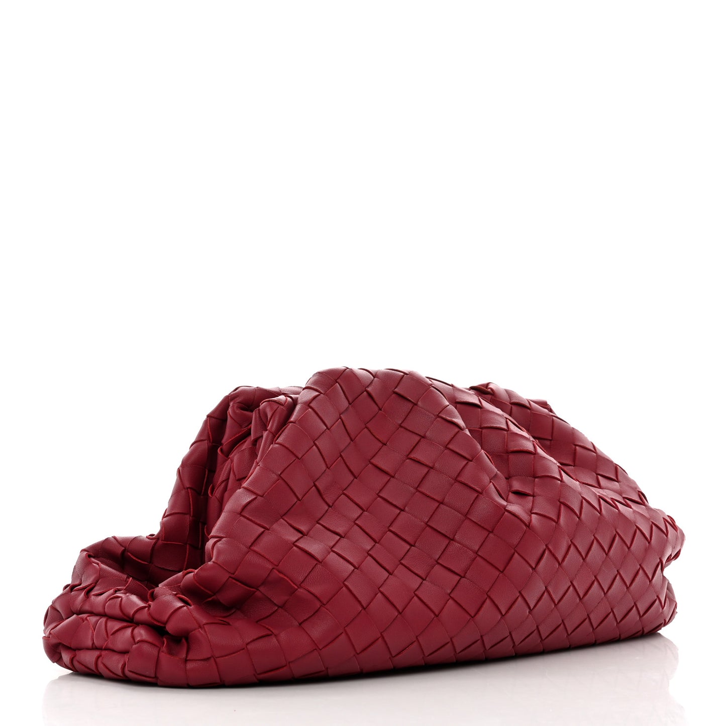 Nappa Maxi Intrecciato The Pouch Oversized Clutch Amaranto