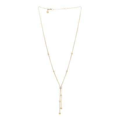 David Yurman 18K Yellow Gold Diamond Petite Helena Y Necklace 3 of 4