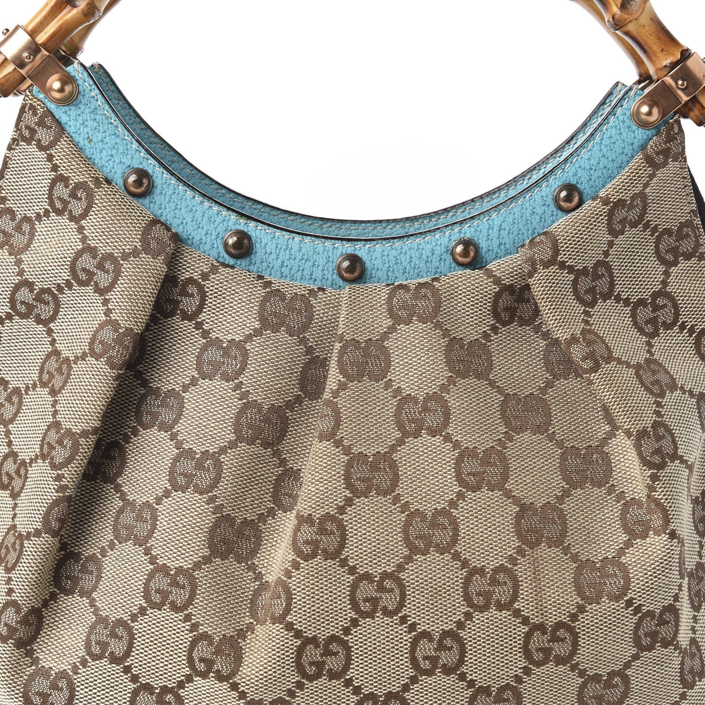 Monogram Small Bamboo Handbag Turquoise