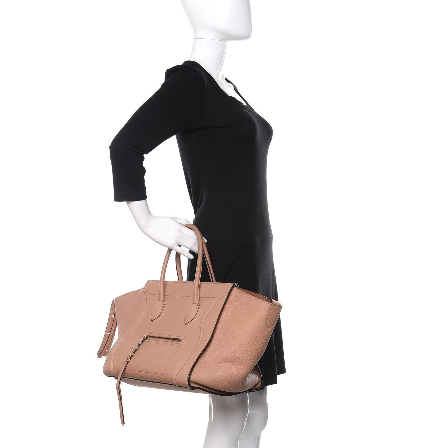 Supple Calfskin Medium Phantom Luggage Flesh
