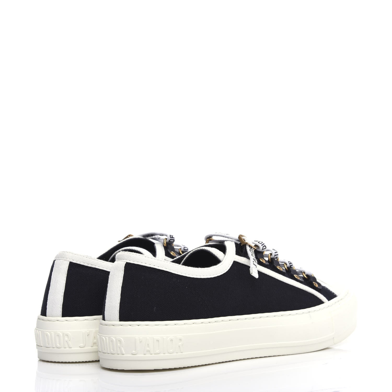 Christian Dior Canvas Walk'N'Dior Low Top Sneakers 38 Black 4 of 9