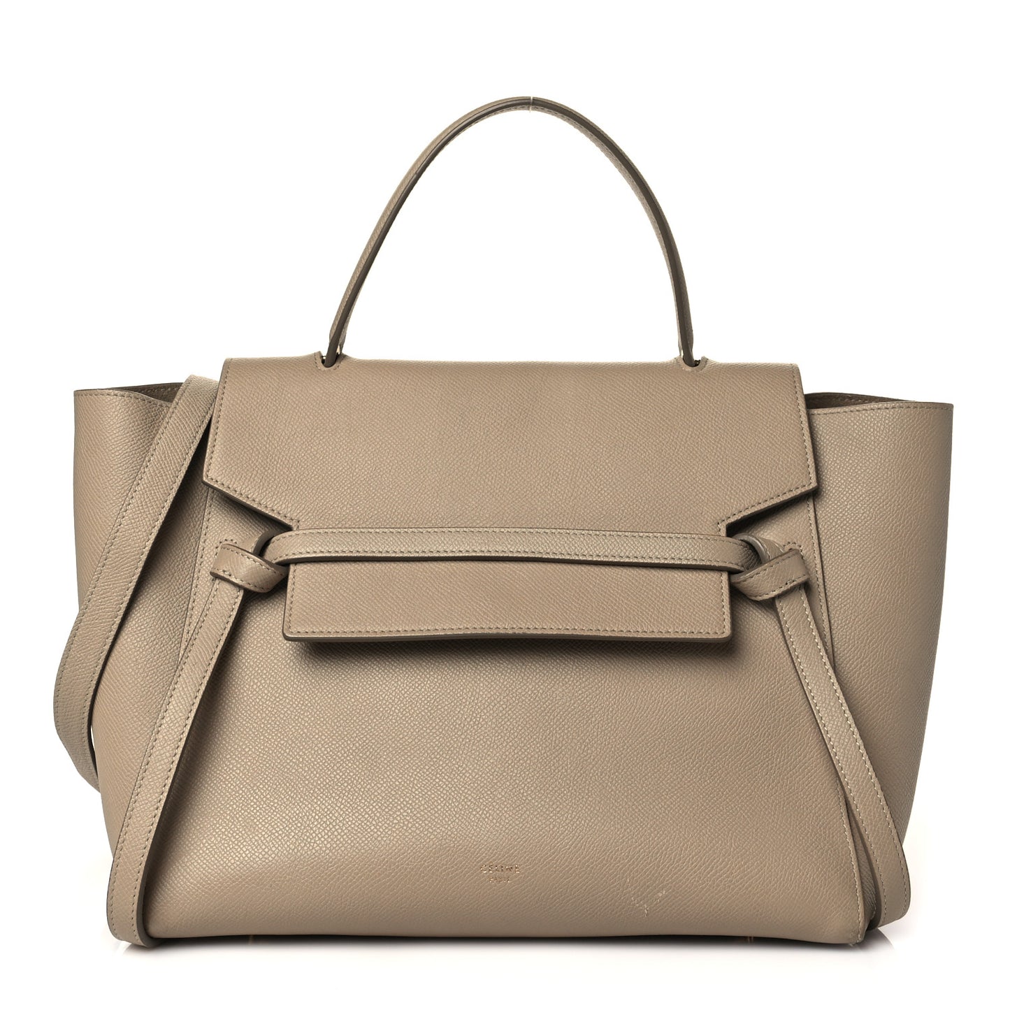 Grained Calfskin Mini Belt Bag Light Taupe