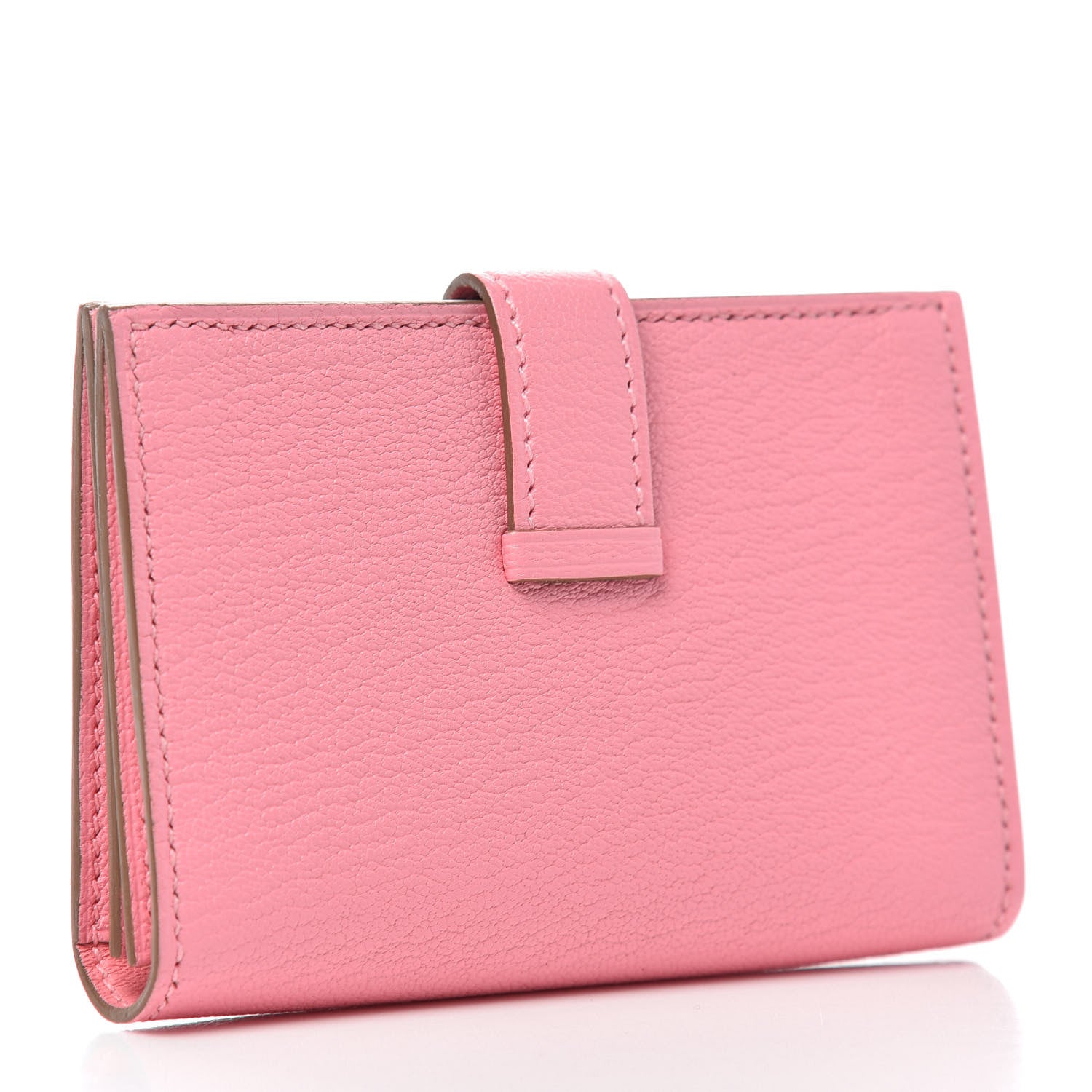 Hermes Chevre Mysore Bearn Card Holder Wallet Rose Confetti 3 of 6