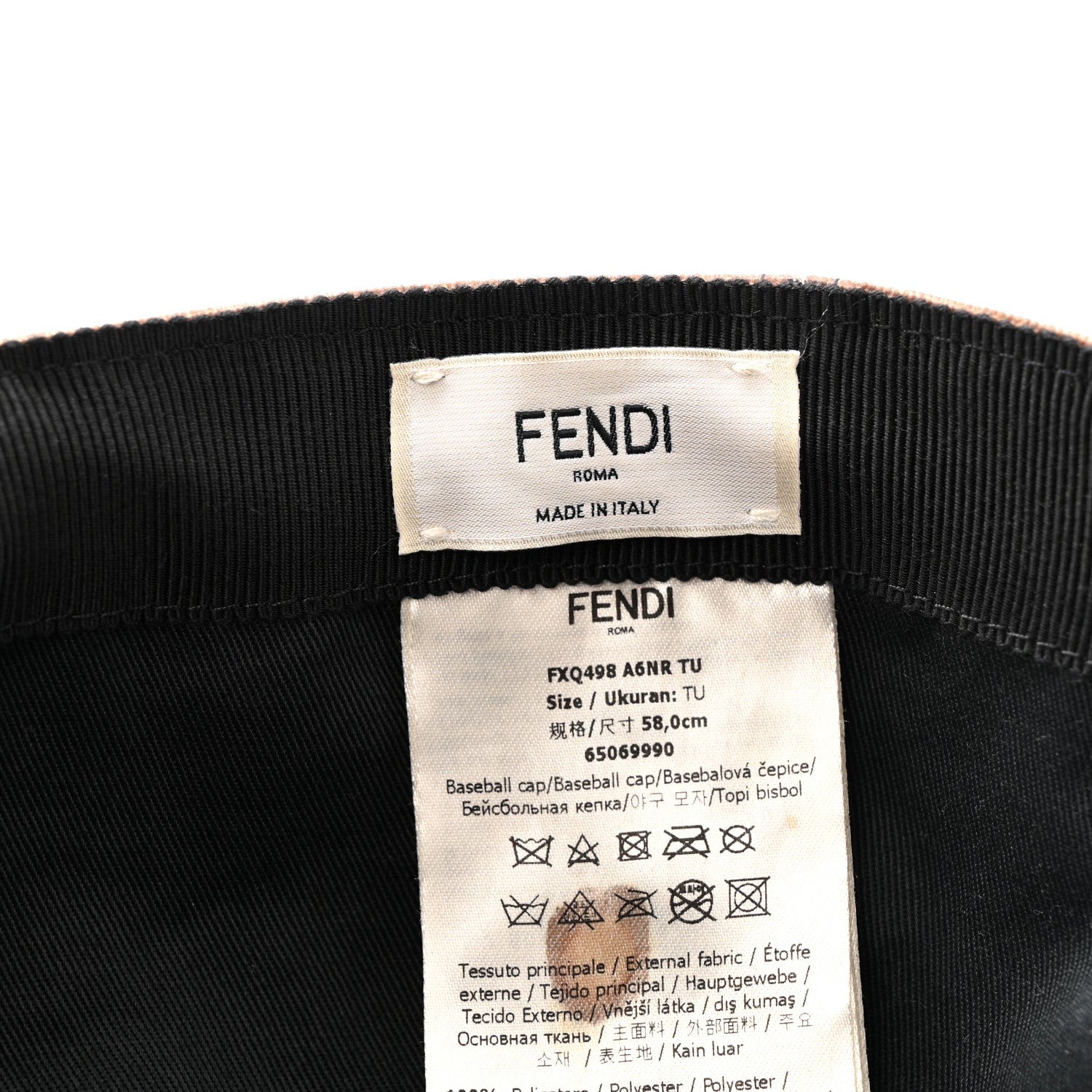 Fendi Canvas FF Reloaded Baseball Hat Tobacco Red 8 of 13