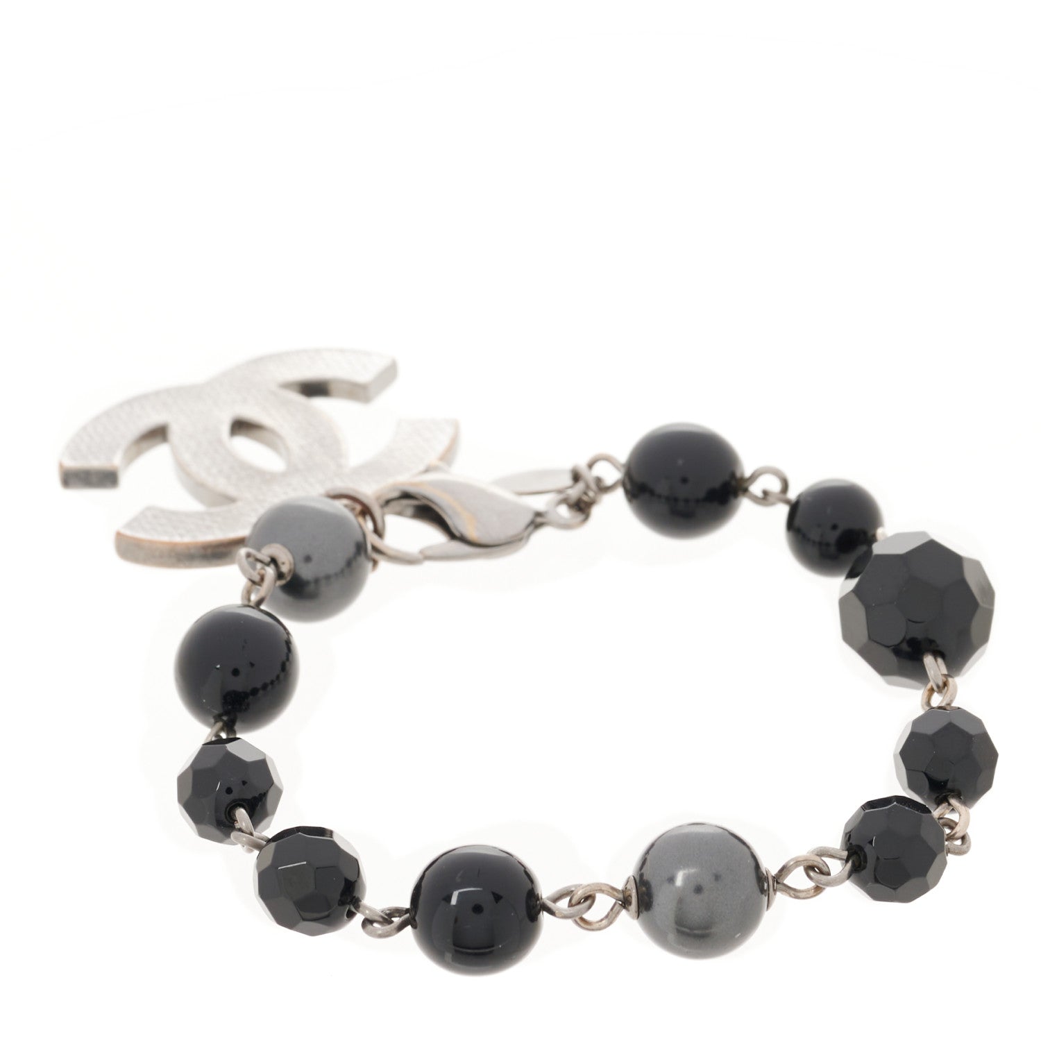 Chanel Ruthenium Bead CC Bracelet Black 2 of 4
