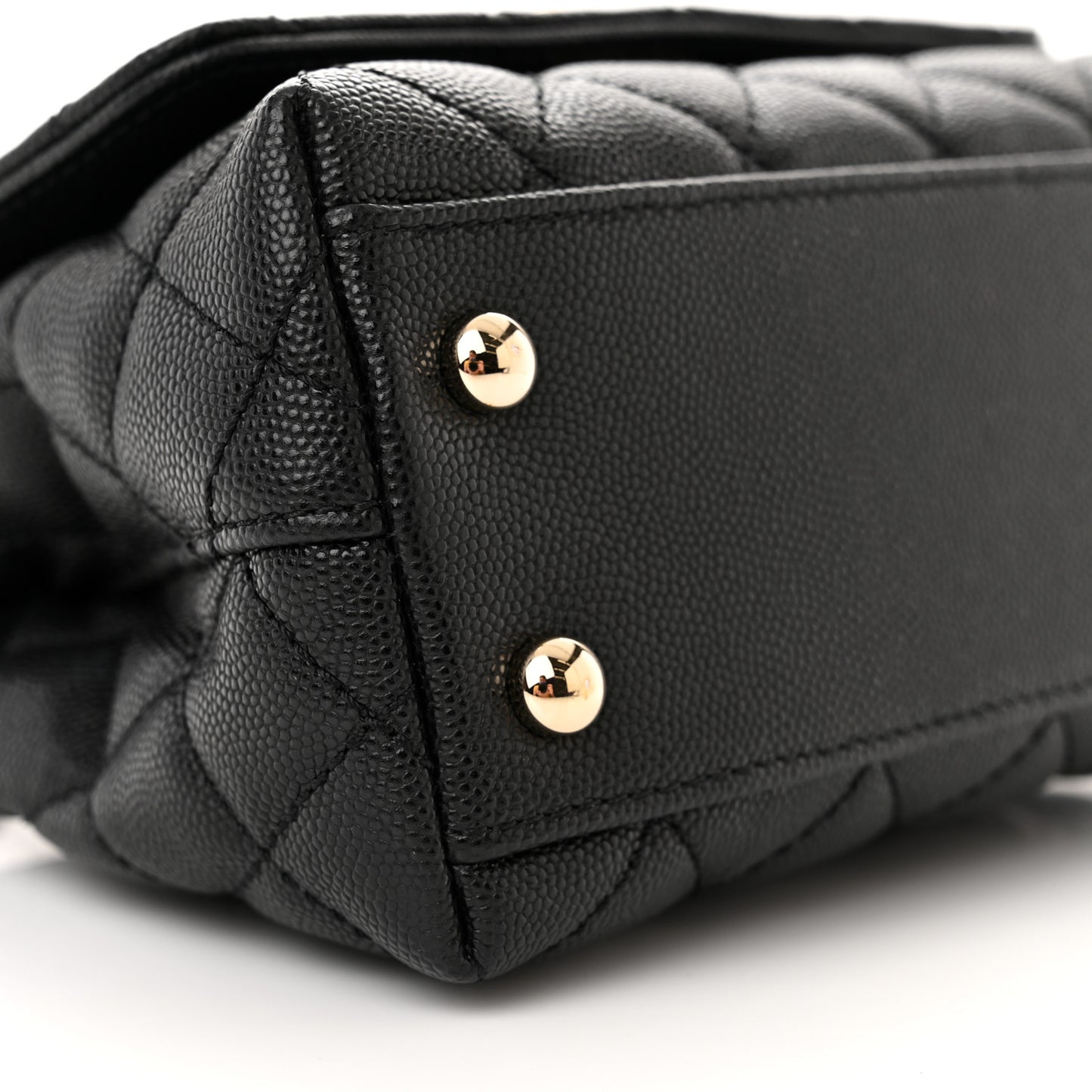 Caviar Quilted Extra Mini Coco Handle Flap Black