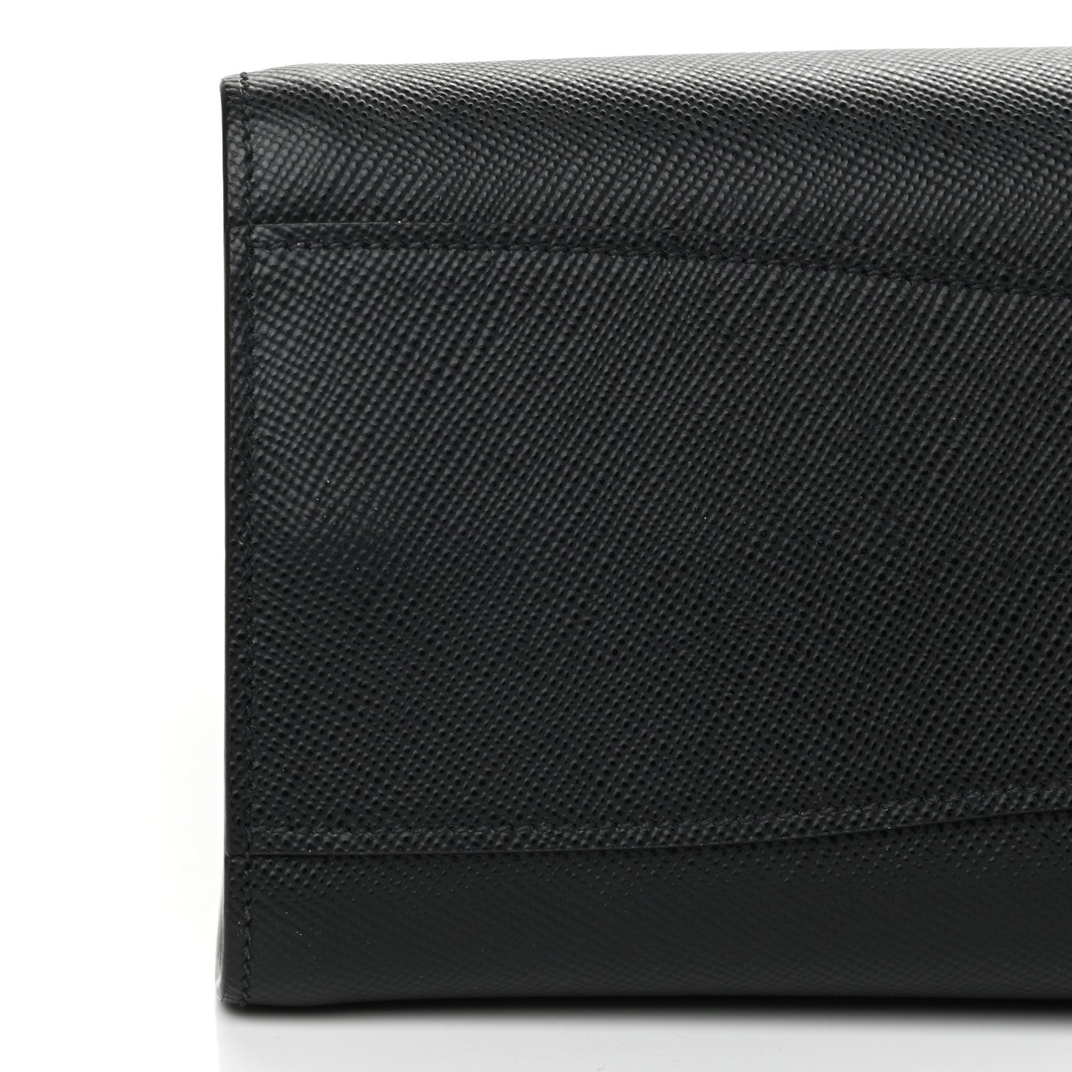 Prada Saffiano City Calfskin Large Bibliothèque Top Handle Black Fuoco 6 of 11