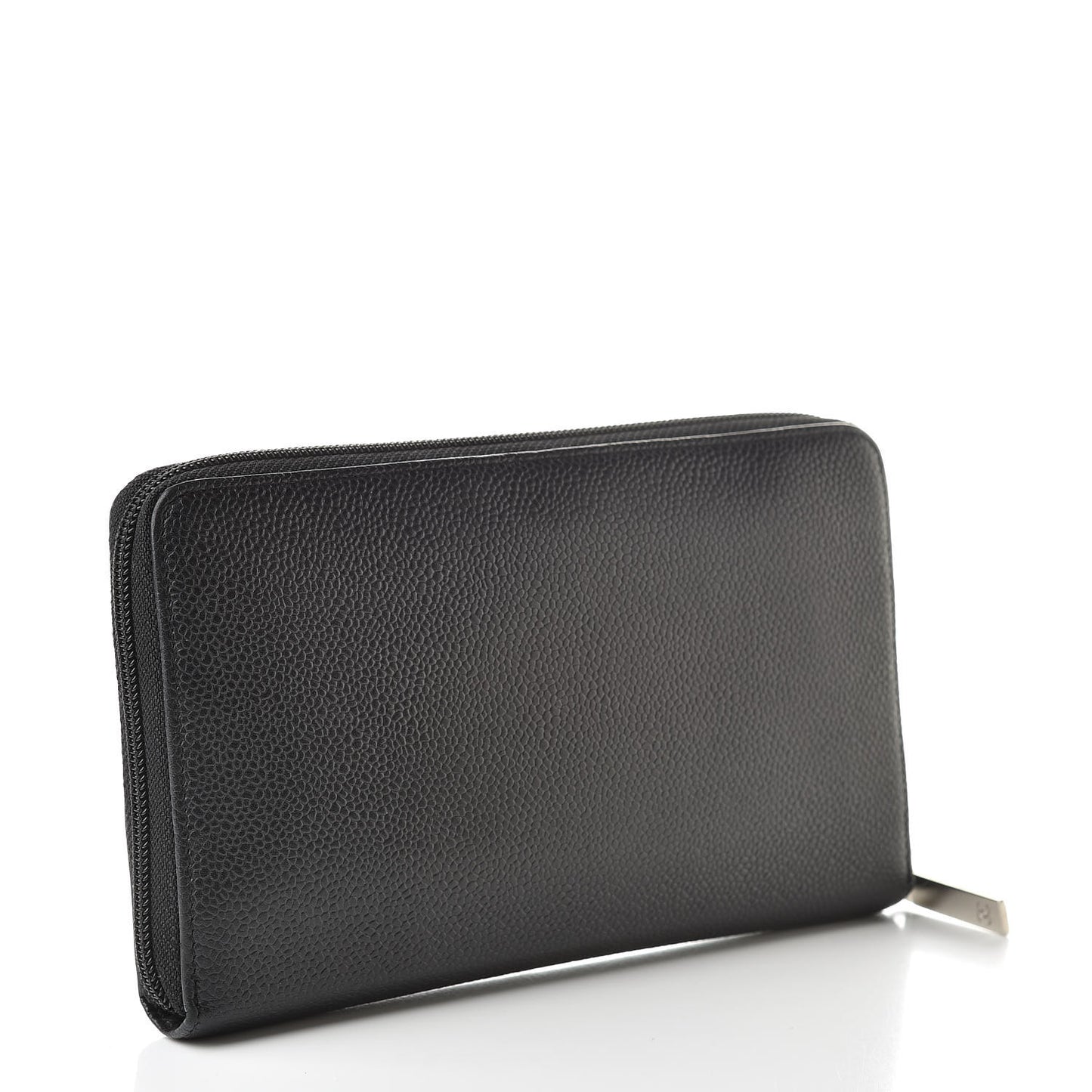 Caviar Large Timeless CC Zip Around Organizer Wallet Black