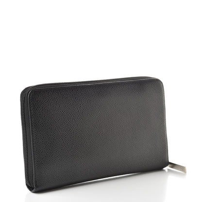 Chanel Caviar Large Timeless CC Zip Around Organizer Wallet Black 3 of 13