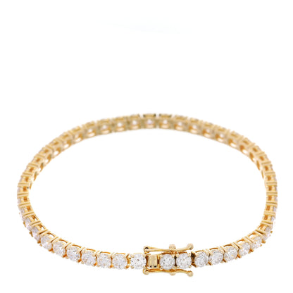 Parker & West by FASHIONPHILE 14K Yellow Gold Diamond 6.58ctw Tennis Bracelet 2 of 3