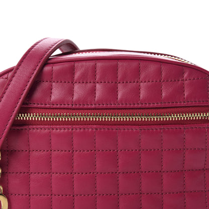 Celine Calfskin Quilted Small C Charm Bag Pink 10 of 10