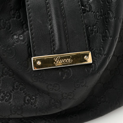 Gucci Guccissima Large New Ladies Web Hobo Black 12 of 14