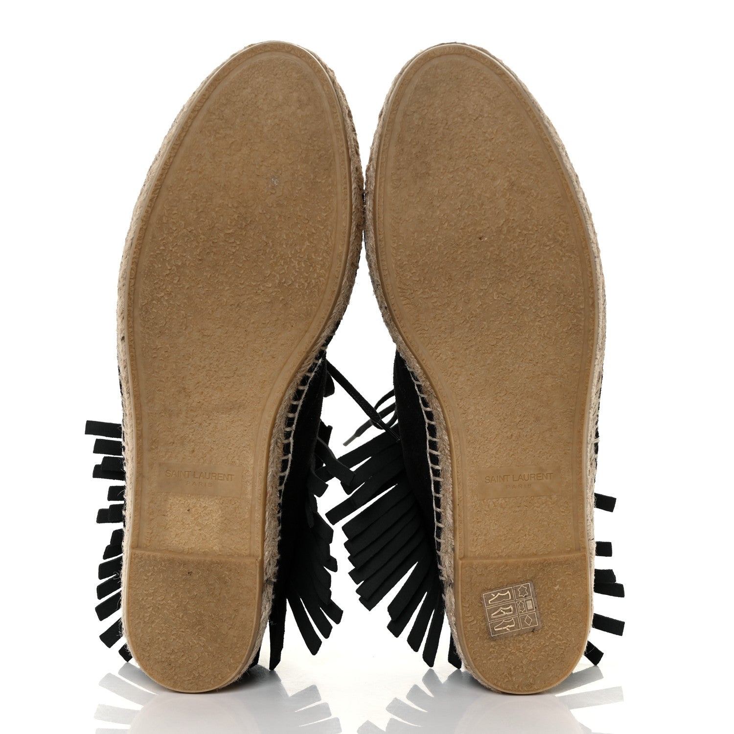 Saint Laurent Suede Fringe Moccasin Booties 41 Black 5 of 8