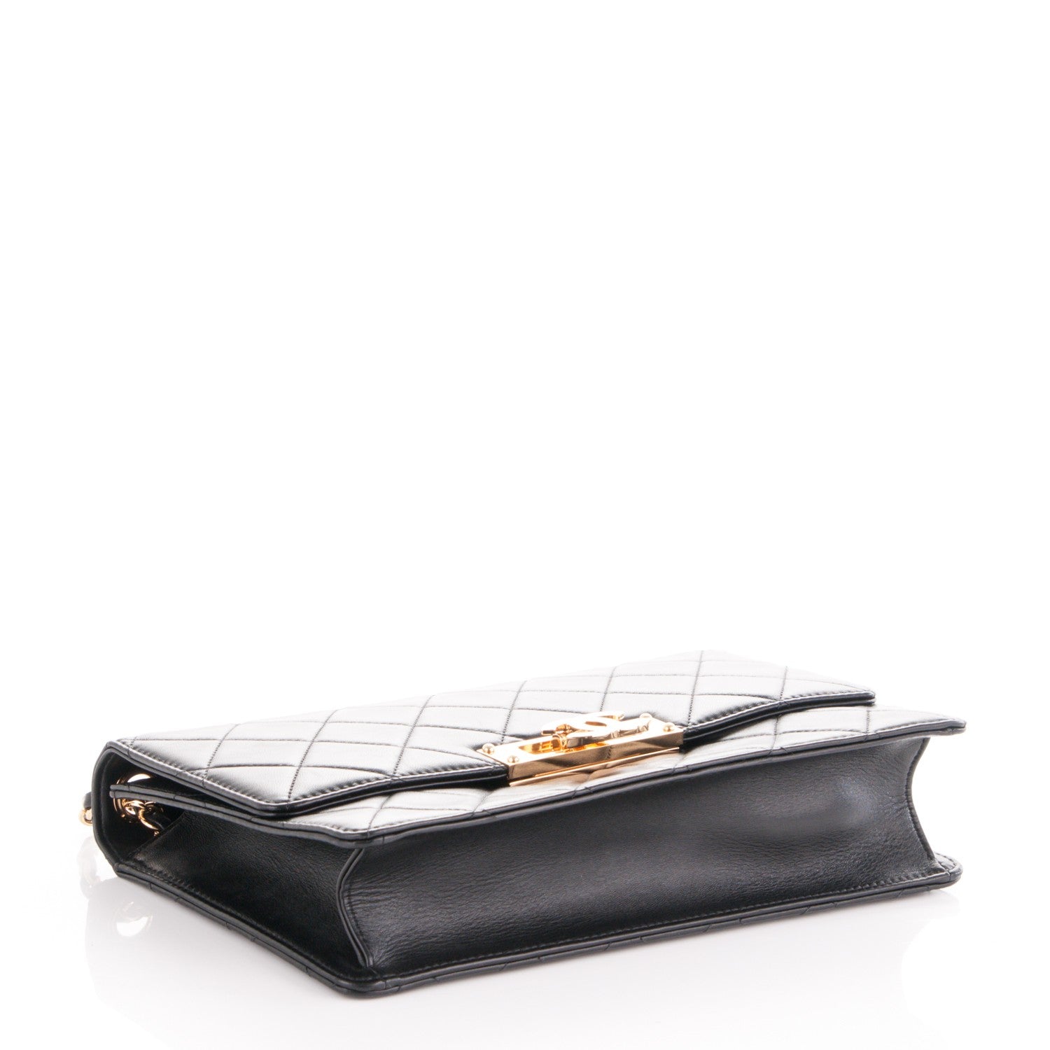 Chanel Lambskin Quilted Large Golden Class Flap Black 4 of 7
