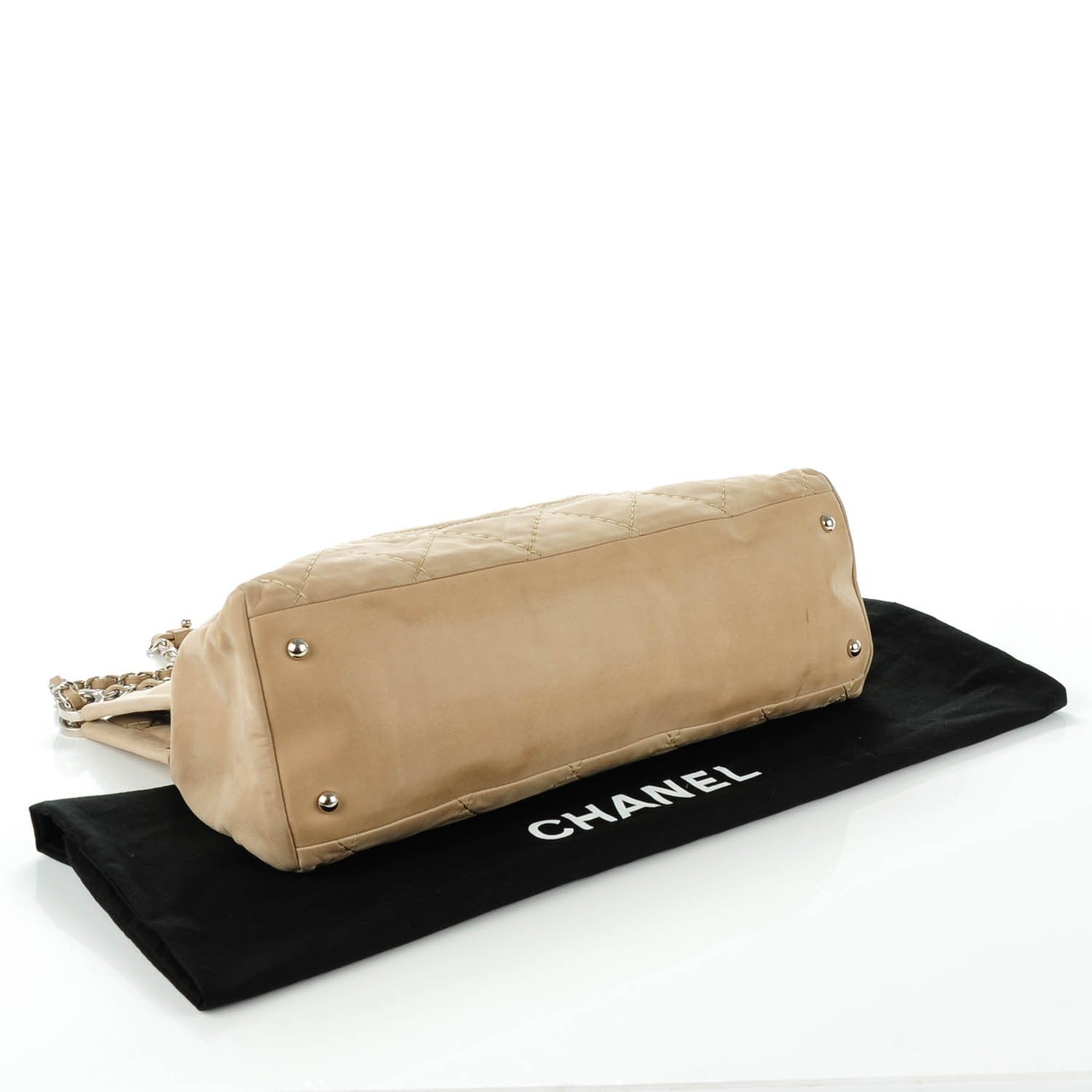 Chanel Iridescent Calfskin Small Sea Hit Tote Light Beige 4 of 7