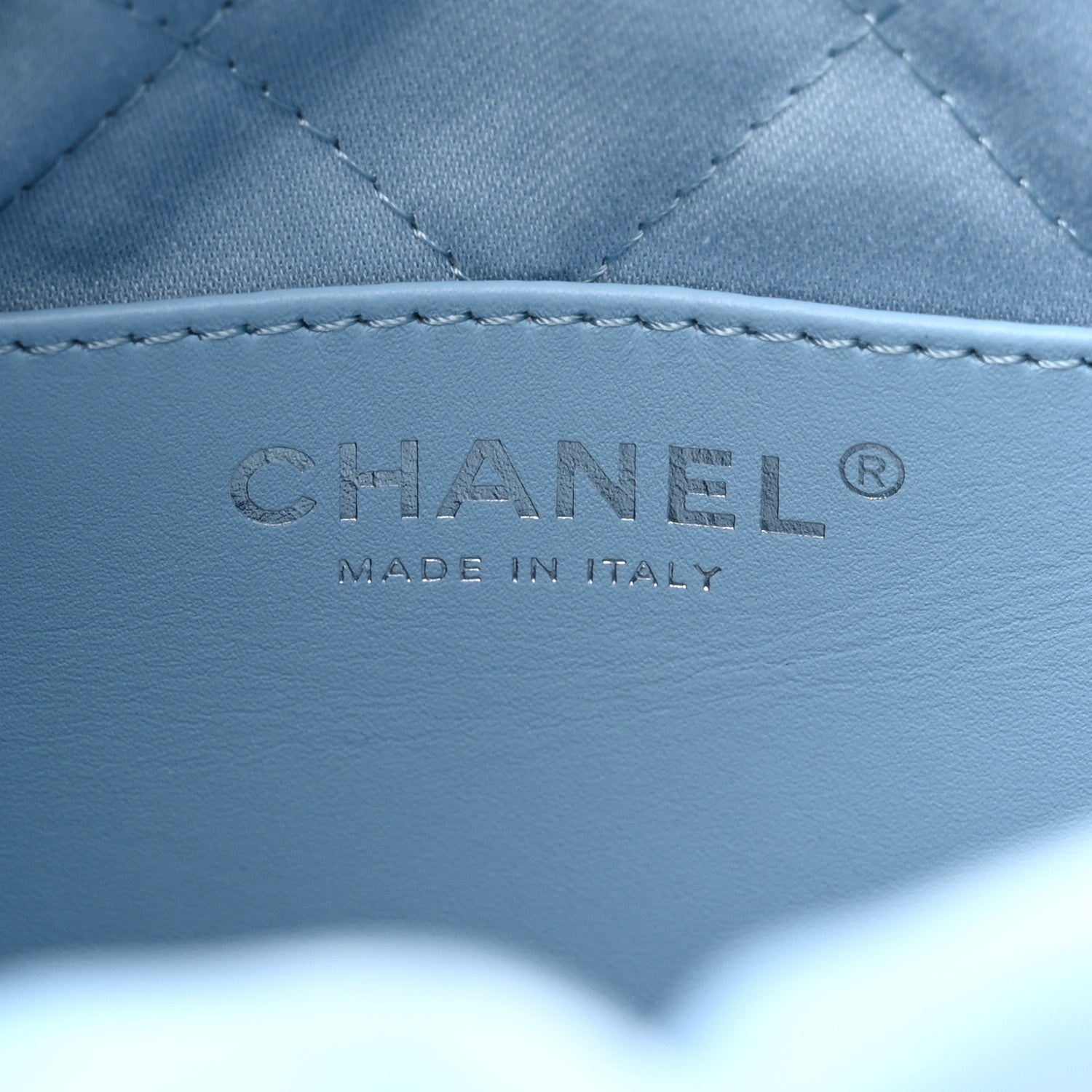 Chanel Shiny Calfskin Quilted Mini Chanel 22 Light Blue 6 of 11