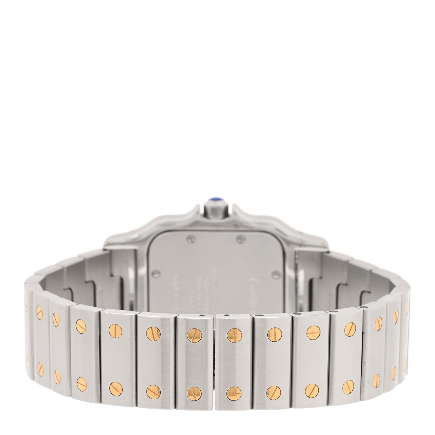 Cartier Stainless Steel 18K Yellow Gold 29mm Santos De Cartier Galbee Quartz Watch 3 of 4