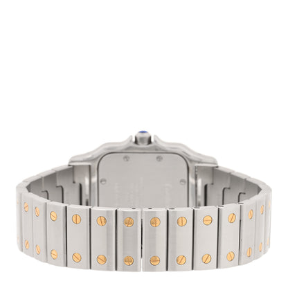 Cartier Stainless Steel 18K Yellow Gold 29mm Santos De Cartier Galbee Quartz Watch 3 of 4