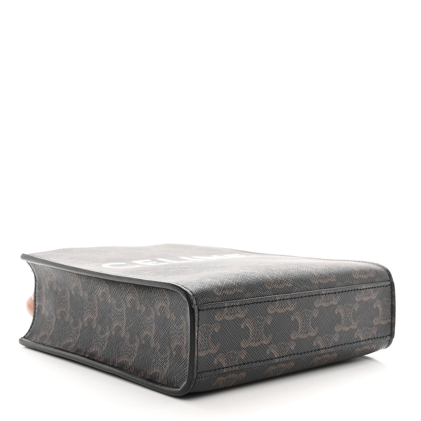 Triomphe Canvas Calfskin Mini Vertical Cabas Tan