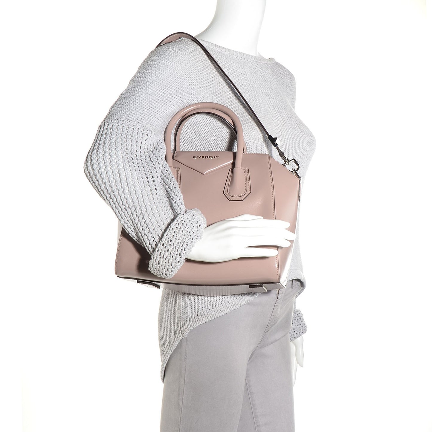 Smooth Calfskin Small Antigona Linen