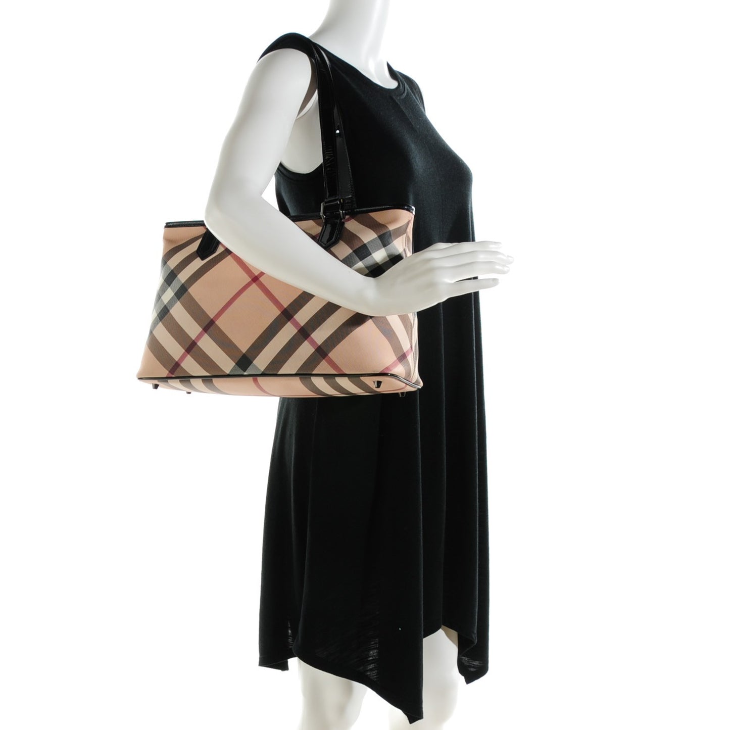 Nova Check Medium Tote Black