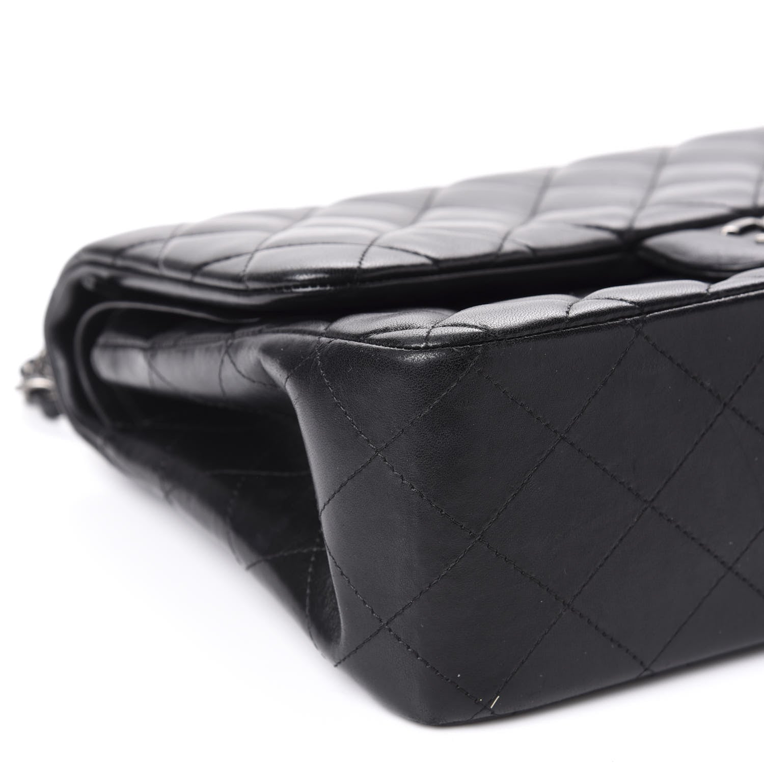 Chanel Lambskin Quilted Jumbo Double Flap Black 7 of 12