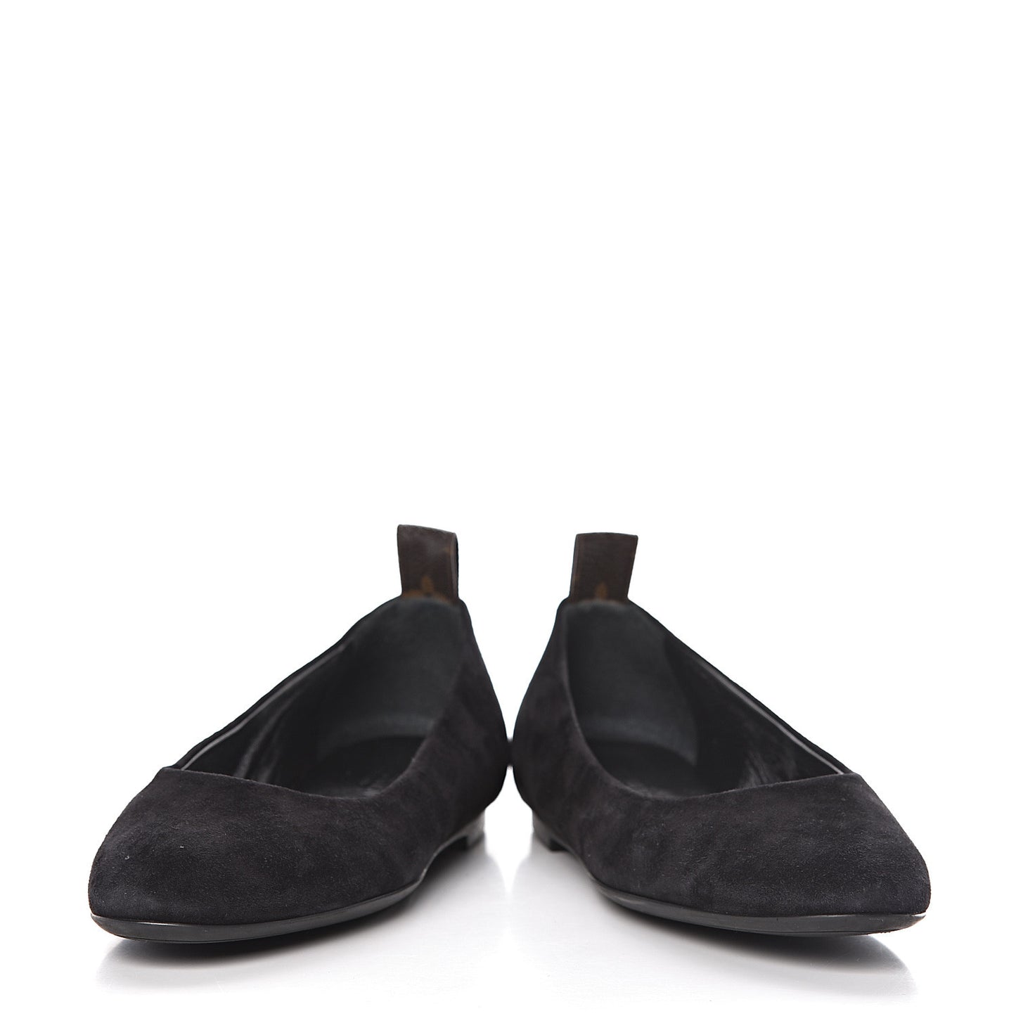 Suede Monogram Uniformes Ballet Flats 36.5 Black