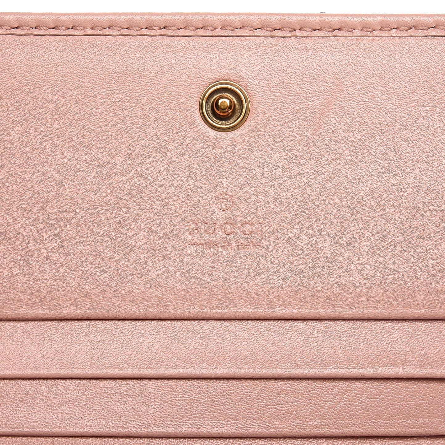 Calfskin Matelasse GG Marmont Card Case Perfect Pink