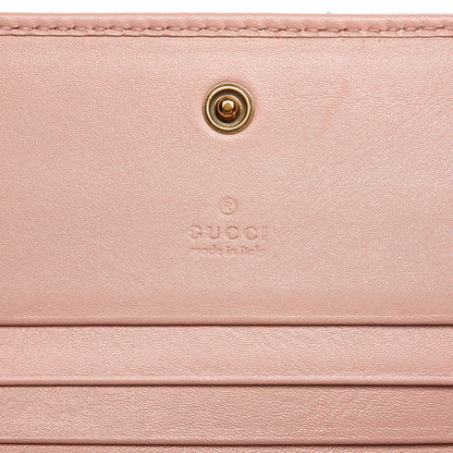 Gucci Calfskin Matelasse GG Marmont Card Case Perfect Pink 6 of 12