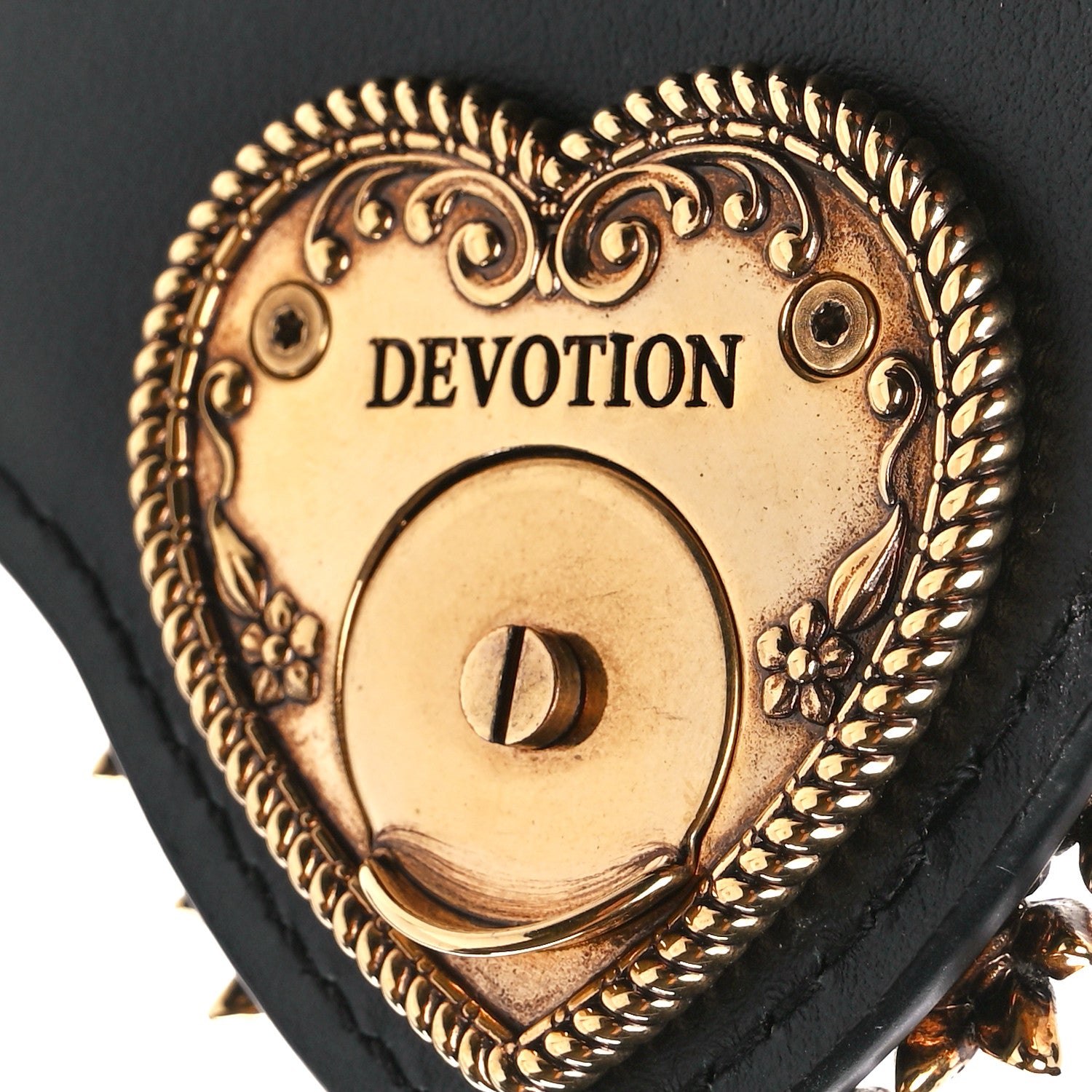 Dolce & Gabbana Smooth Calfskin Small Devotion Envelope Top Handle Bag Black 7 of 11