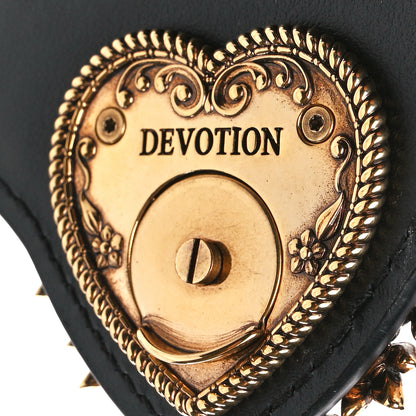 Dolce & Gabbana Smooth Calfskin Small Devotion Envelope Top Handle Bag Black 7 of 11