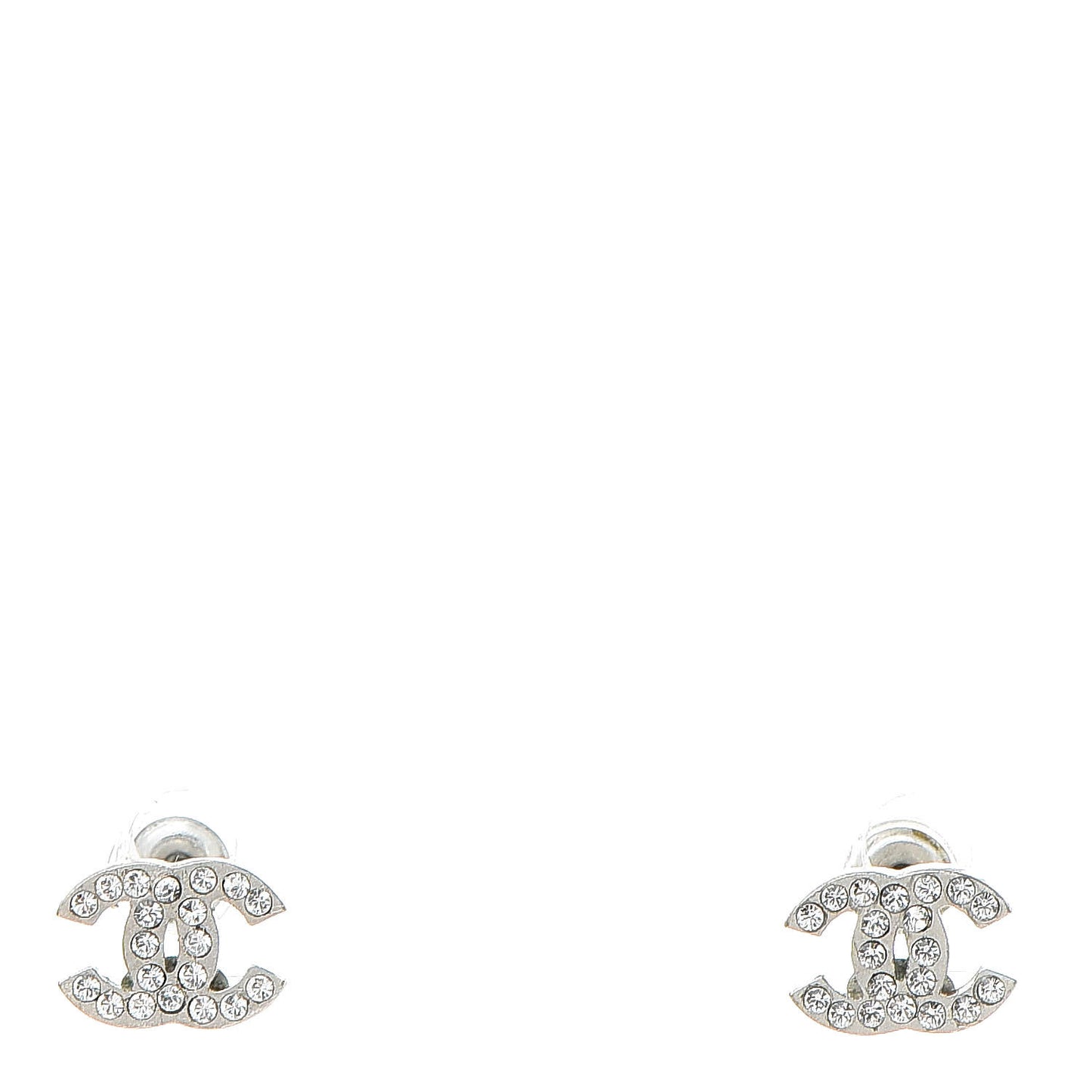 Crystal Mini Timeless CC Earrings Silver