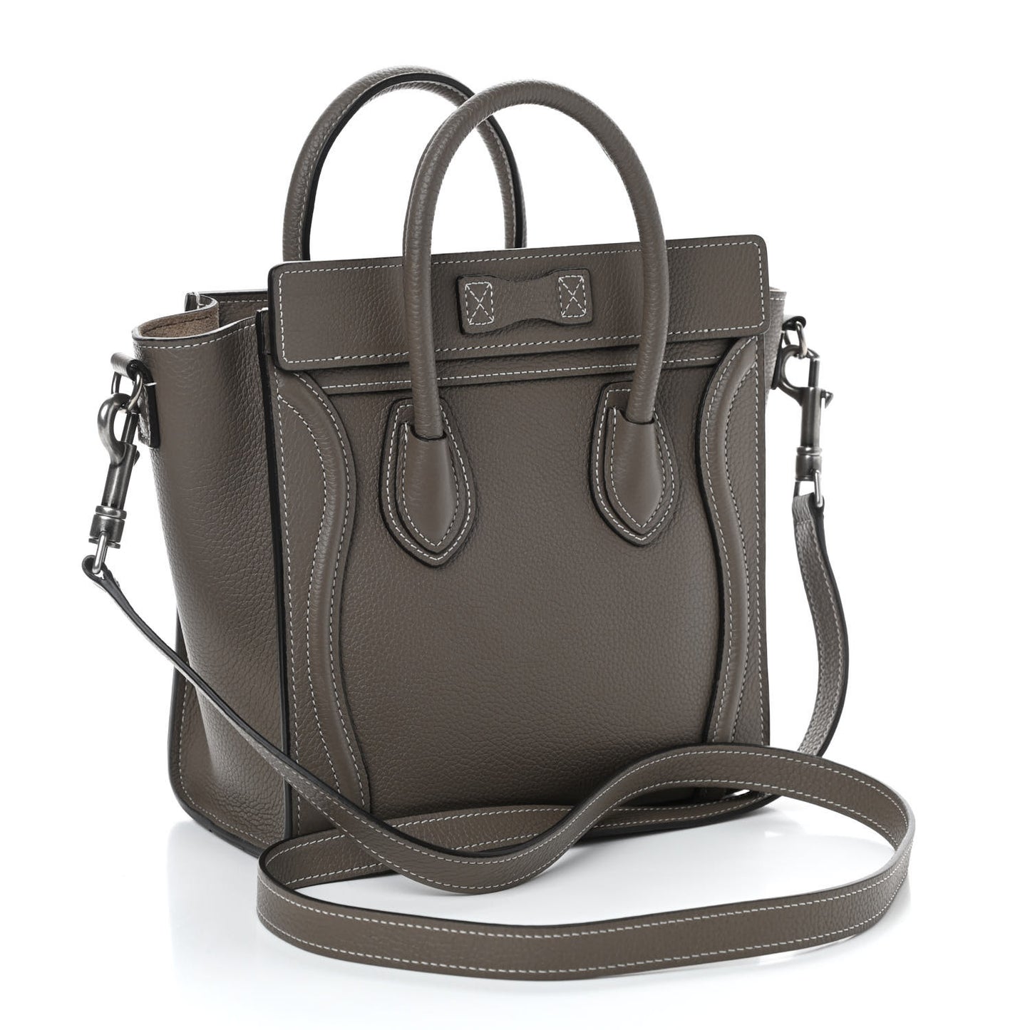 Drummed Calfskin Nano Luggage Souris