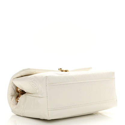 Chanel Crumbled Calfskin Embossed Flap White 7 of 21