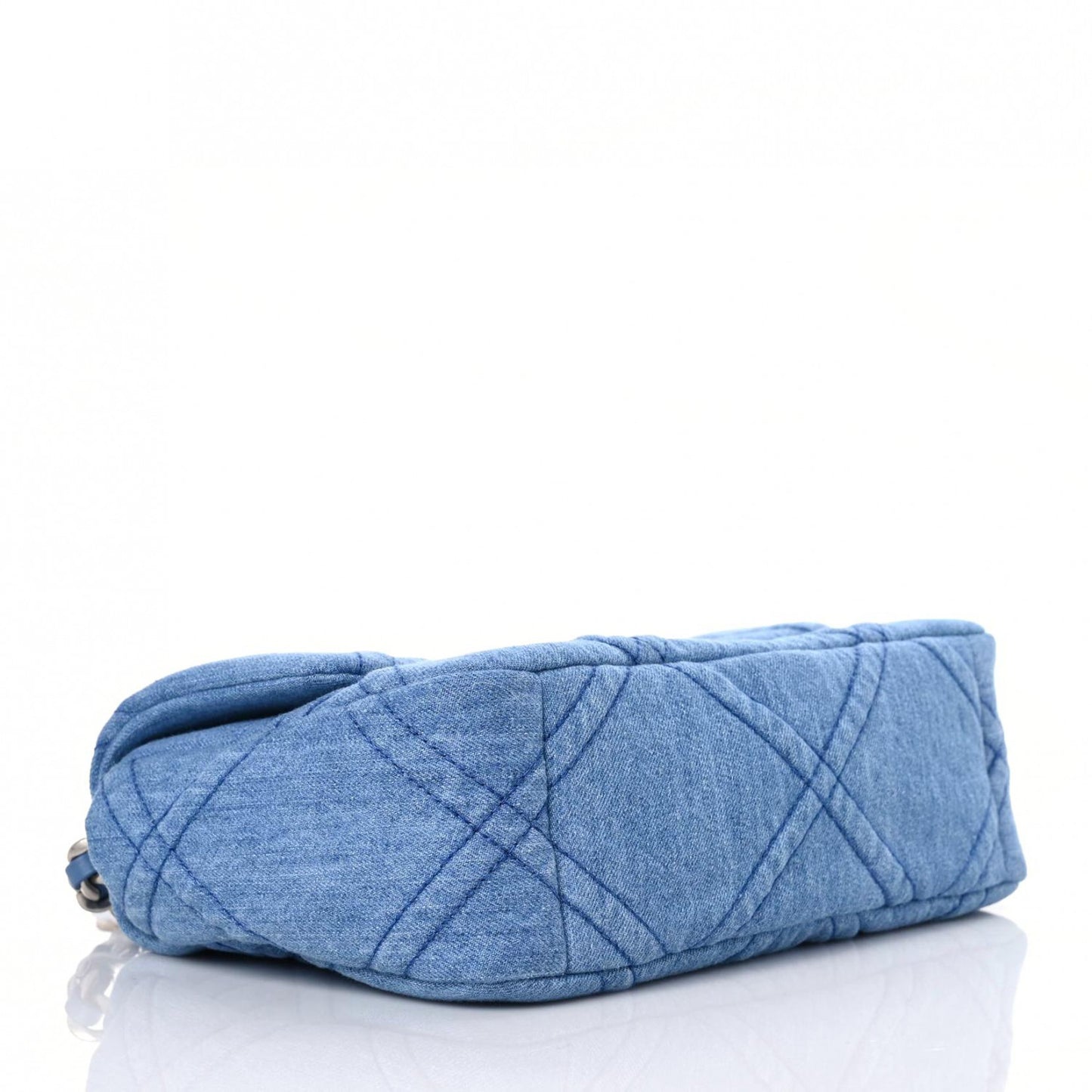 Denim Quilted Medium Chanel 19 Flap Blue