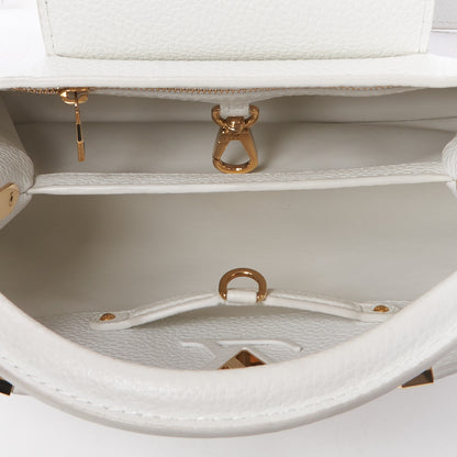 Louis Vuitton Taurillon Embellished Flower Crown Capucines PM White 7 of 7