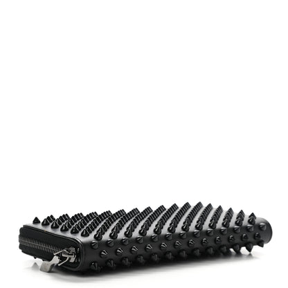 Christian Louboutin Calfskin Panettone Spiked Zip Around Wallet Black 4 of 7