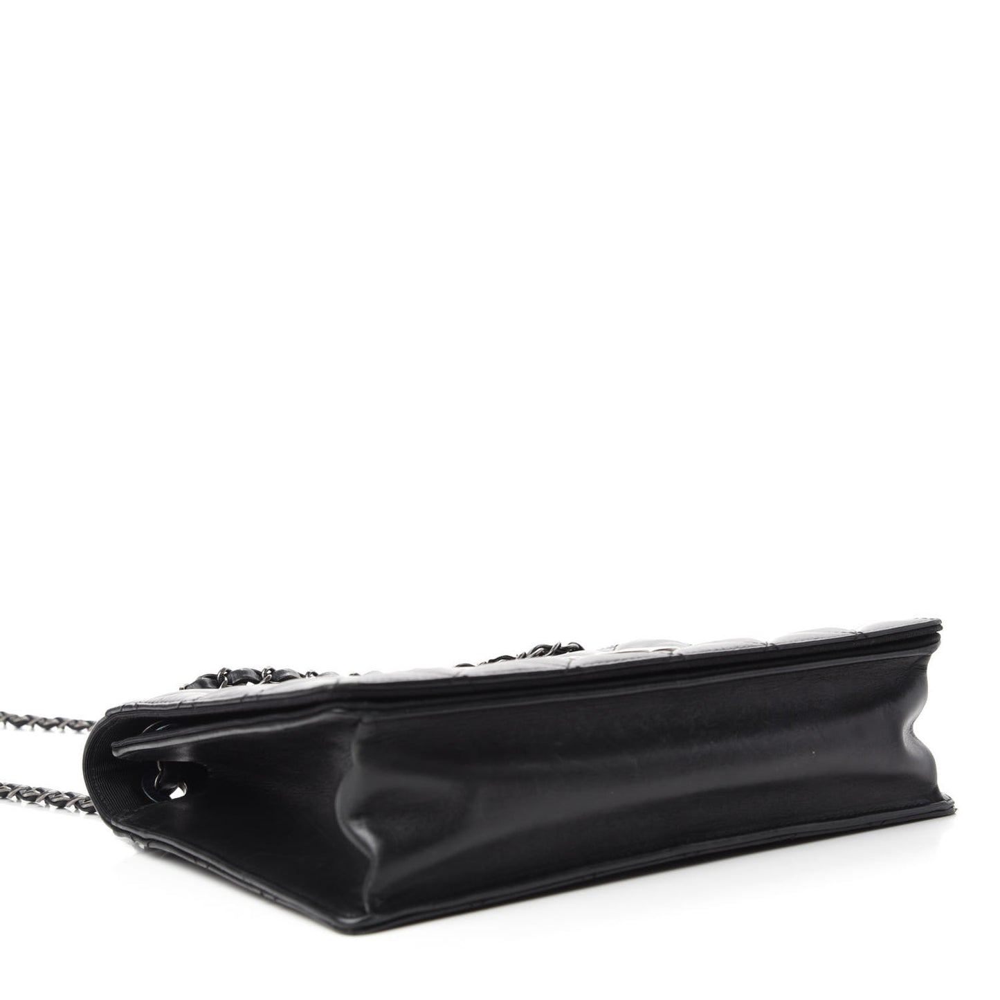 Calfskin Quilted Ballerine Flap Black