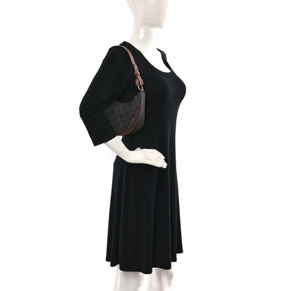 Celine Triomphe Canvas Calfskin Ava Shoulder Bag Tan 2 of 8