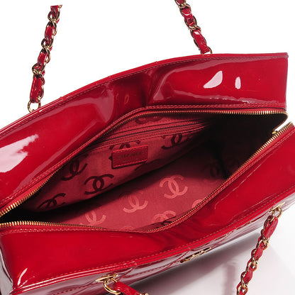 Chanel Patent Square Stitch Bag Red 5 of 7