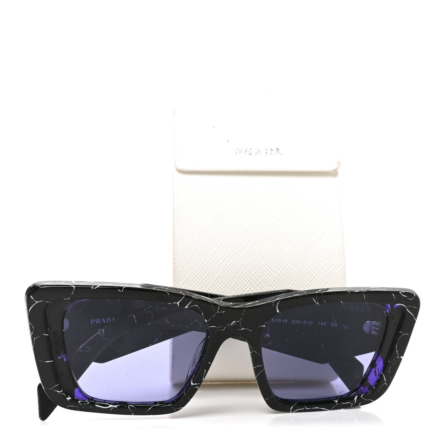 Acetate Symbole Sunglasses SPR 08Y Black Marble