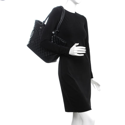 Chanel Calfskin Quilted Large Cambon Tote Black 2 of 13