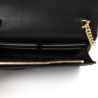 Gucci Calfskin Mini GG Marmont Chain Wallet Black 5 of 9