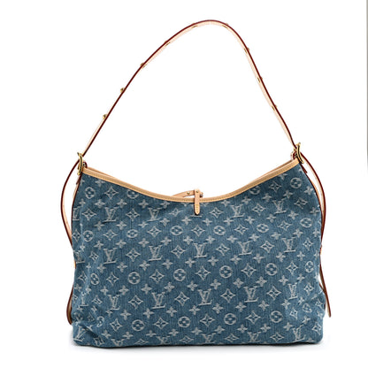 Louis Vuitton Monogram Denim CarryAll MM Blue 1 of 11
