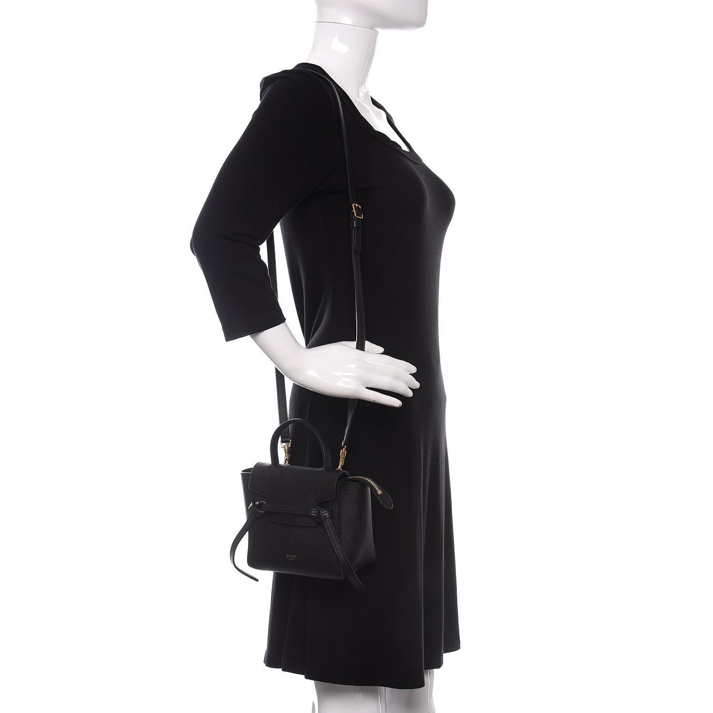 Grained Calfskin Pico Belt Bag Black