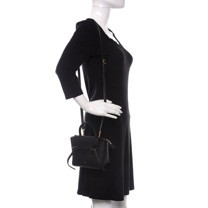 Celine Grained Calfskin Pico Belt Bag Black 2 of 9