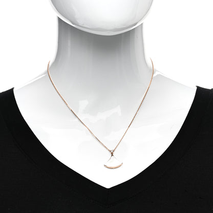 Bulgari 18K Rose Gold Diamond Mother of Pearl Divas' Dream Pendant Necklace 2 of 5