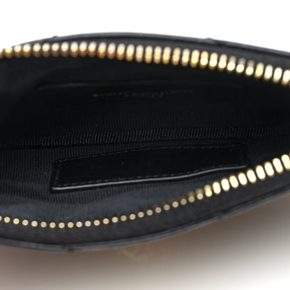 Saint Laurent Calfskin Matelasse Monogram Key Pouch Black 5 of 6