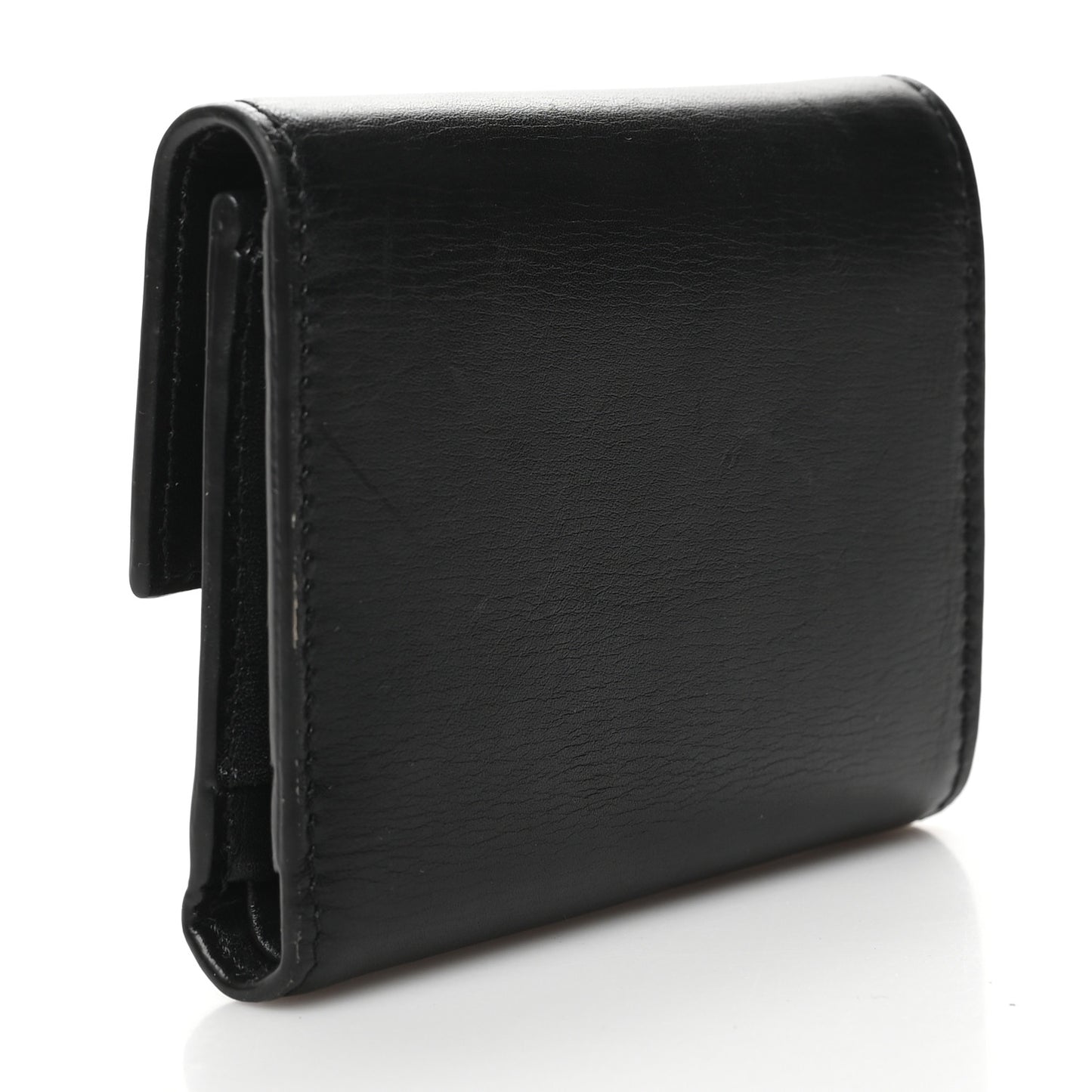 Calfskin VLogo Compact Wallet Black