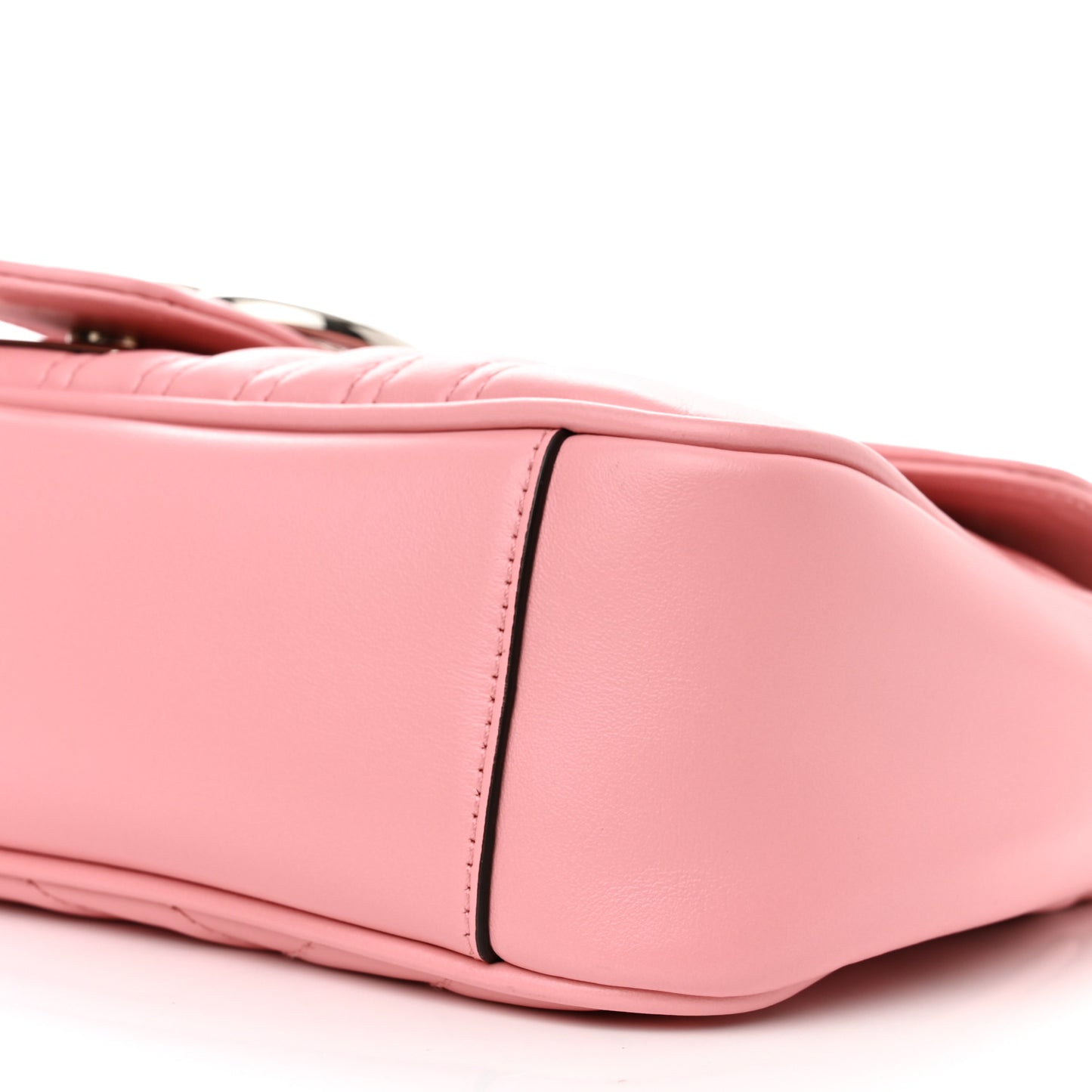 Calfskin Matelasse Small GG Marmont Shoulder Bag Wild Rose